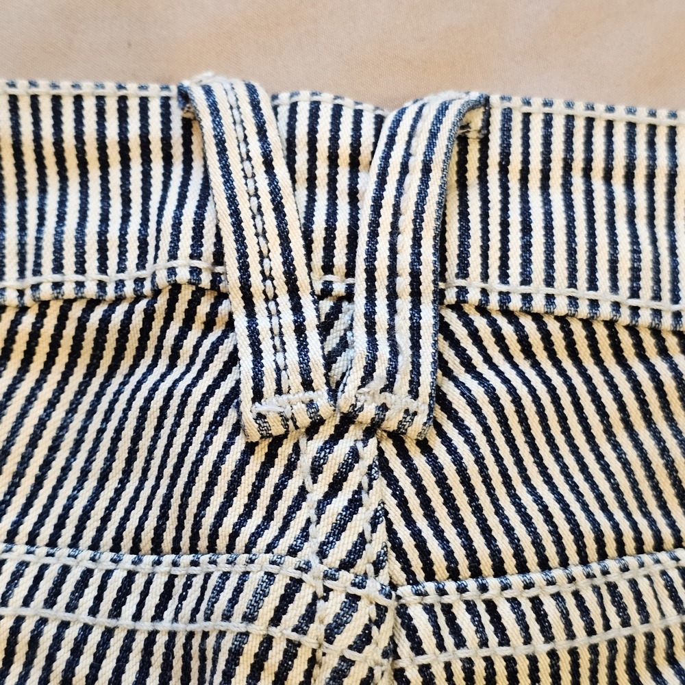 WILLIAM RAST Denim SCARLET SHORTS Striped Rolled Cut-Off Made In USA Size 24‎ - Picture 11 of 11